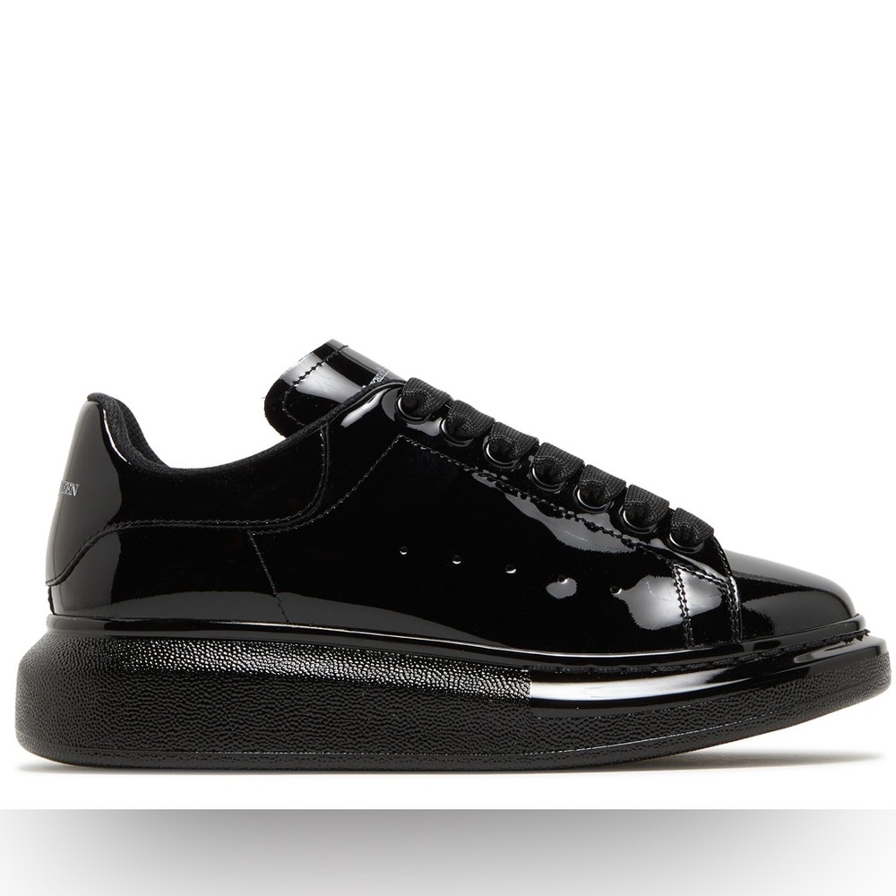 Oversized sneakers from Alexander McQueen Patent Black